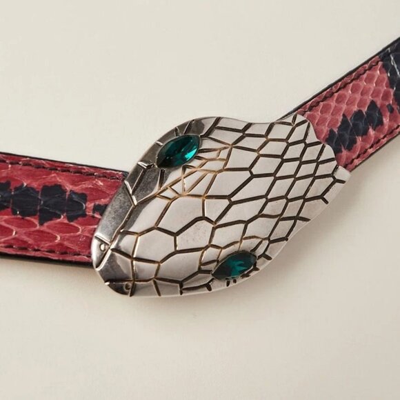 Gucci White Leather/Snakeskin Lilith Top Handle Bag - Picture 5 of 11